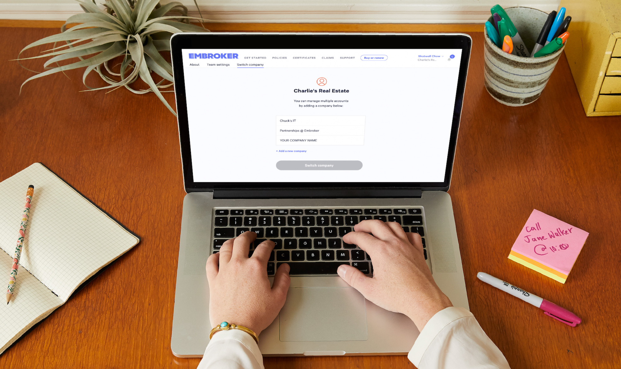 account management screen illustration