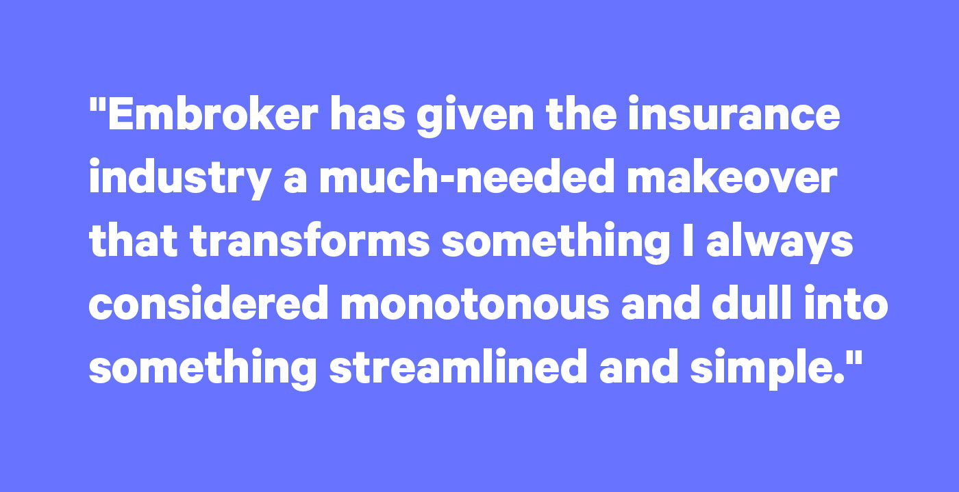 Axon quote about Embroker
