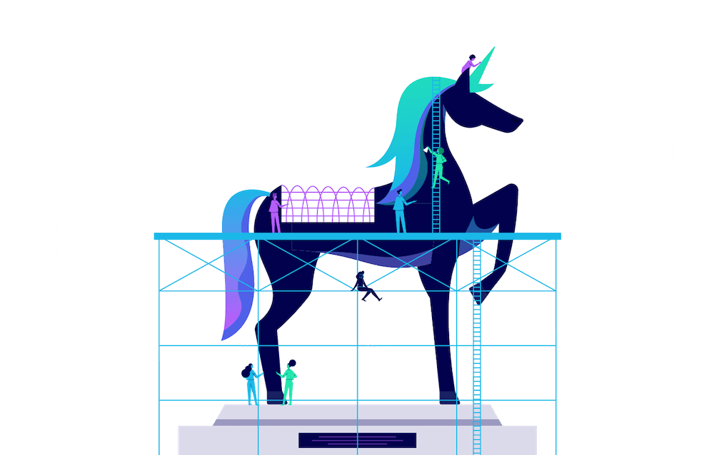 What makes a unicorn startup illustration