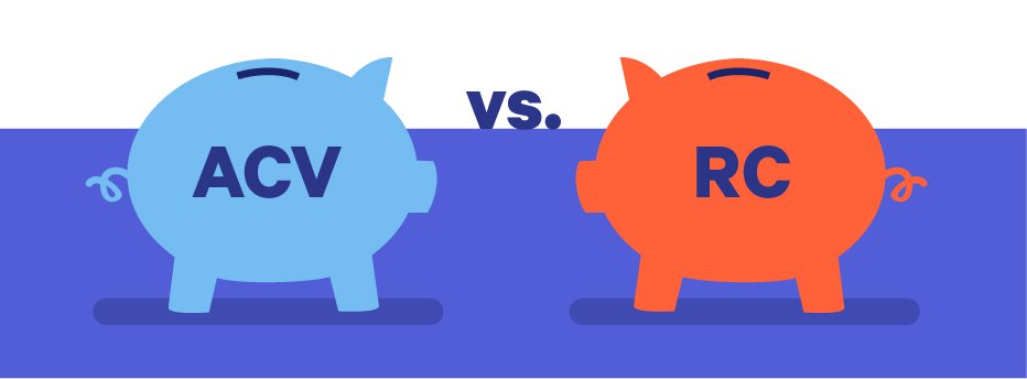 actual cash value vs. replacement cost illustration