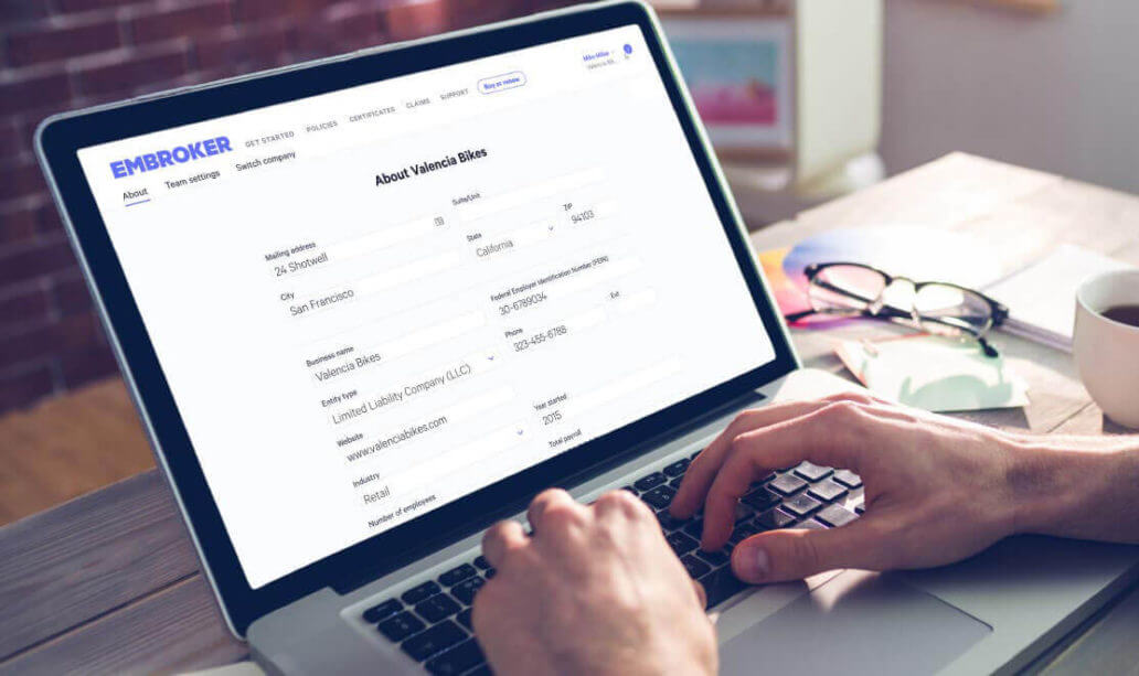 embroker insurance renewal screen