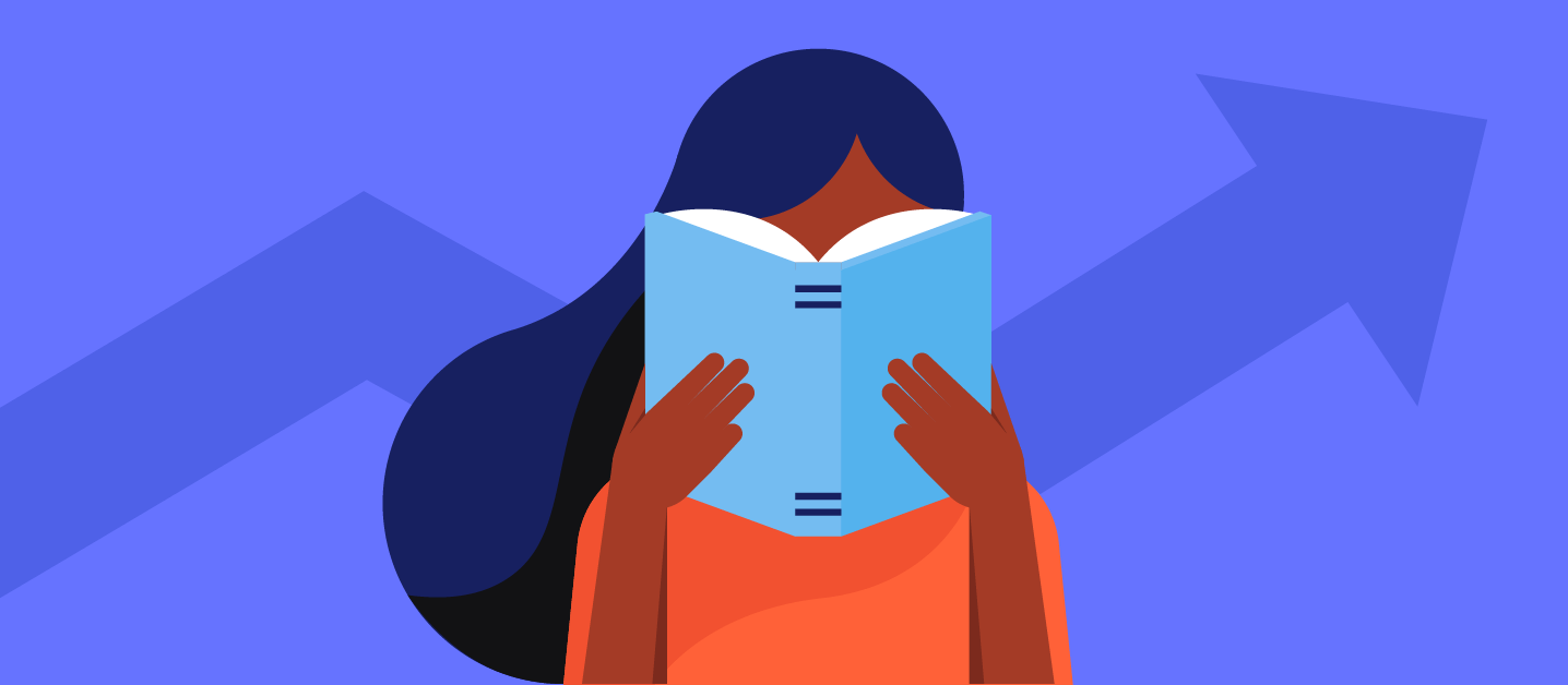 woman reading a book