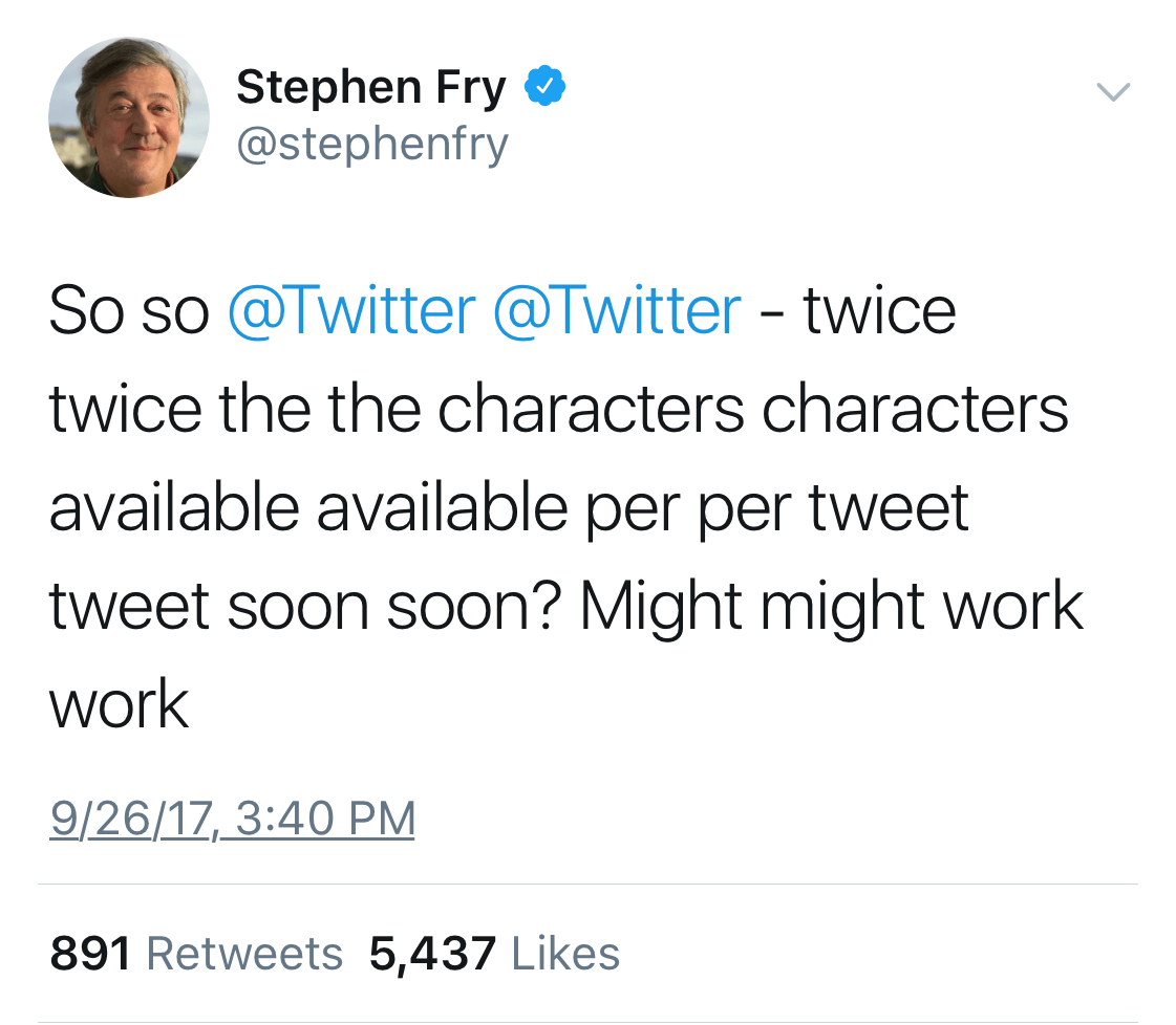 Stephen Fry Tweet