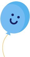 A baloon with a happy face on it.